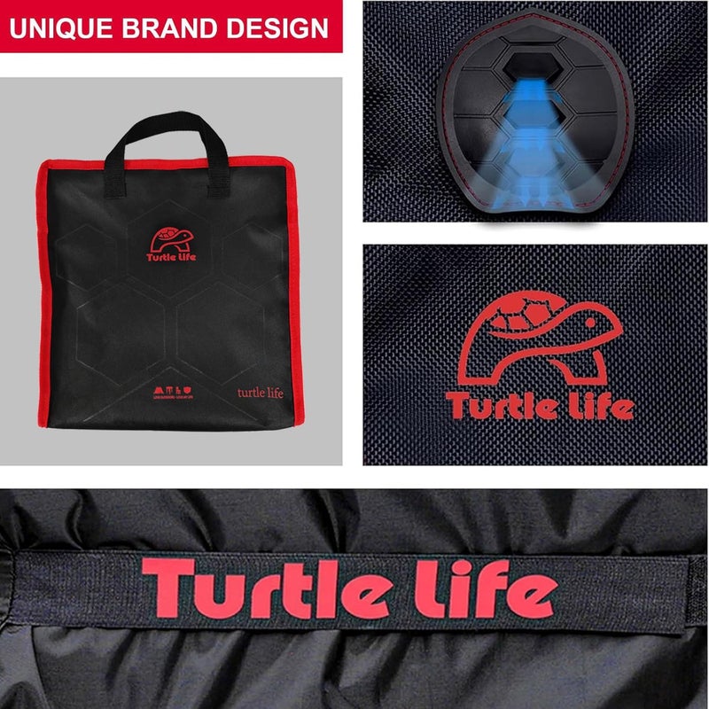 Turtle Life BBQ Grill Cover, 52 Inch Heavy Duty Waterproof 3 Burner Barbecue Gas Grill Covers for Weber Spirit Char-Broil Performance and Signature, Black - Image 3