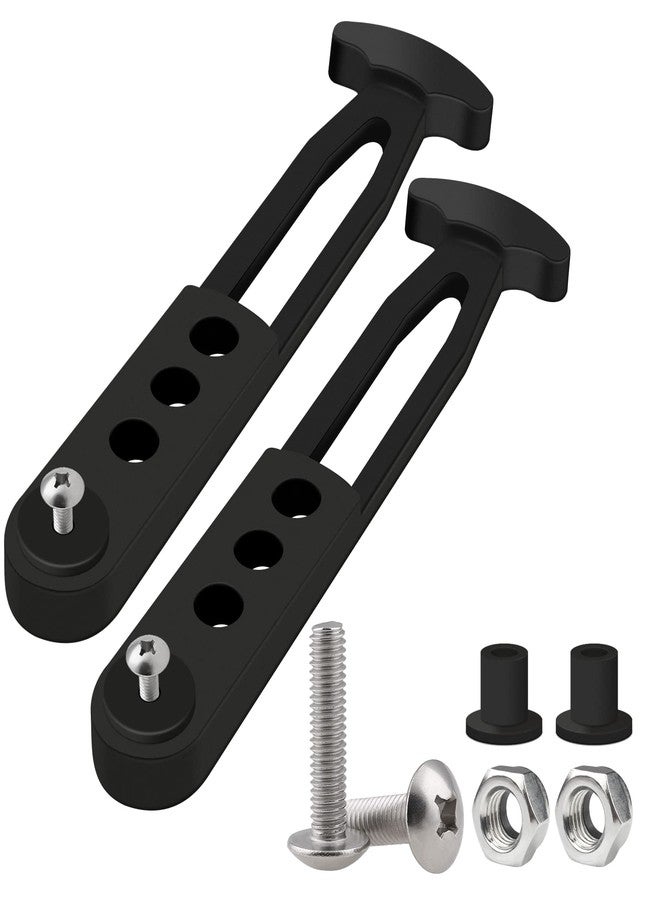 YRMJ 2 Pack Boat Telescoping Ladder Rubber Strap, Boarding Fixed Lock Belt Adjustable 4-Hole Installation for Pontoon Boat Yacht Roof RV Folding Ladder - Image 1