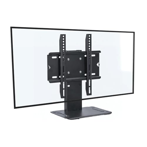 RISSACHI® TV Table Stand with Metal Base | Adjustable TV Table Stand for 14-42 inch LED, LCD & Smart TVs | Strong Replacement Stand for Home & Office Setup - Image 1