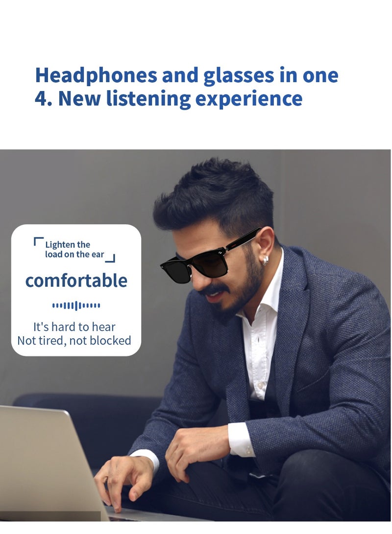 جولف لينك نظارات شمسية لاسلكية للقراءة الذكية في الهواء الطلق القيادة الرياضية الموسيقى نظارات العين - Image 5