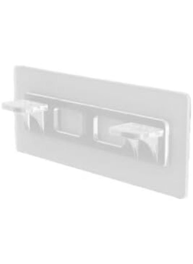 Two-piece adhesive shelf bracket for cabinets, no drilling required Size: 5 * 12 cm - Image 3