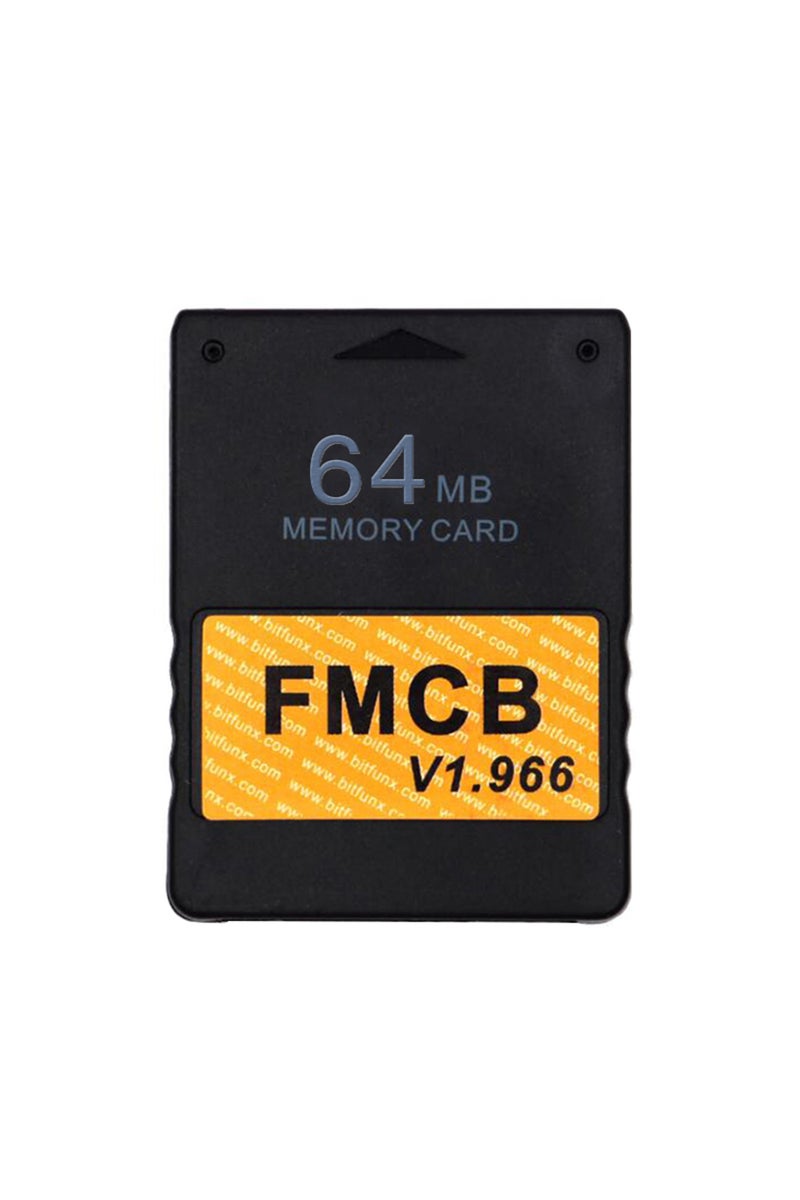 بطاقة ذاكرة FMCB سعة 64 ميجابايت الإصدار 1.966، متوافقة مع Bitfunx Free McBoot الإصدار 1.966، ومتوفرة أيضًا بسعات 8/16/32/64 ميجابايت لجهاز PS2 Fat.