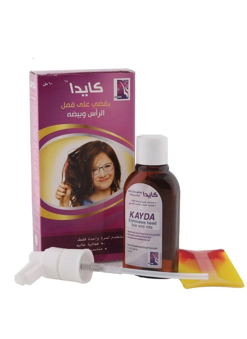 Kaida Eliminates Head Lice and Eggs 60 ml 