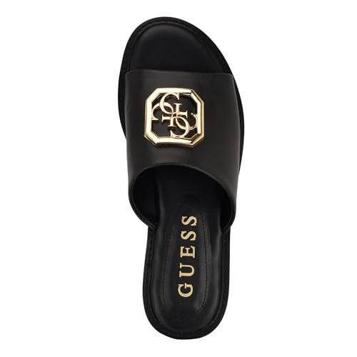Guess Women's GRAYSIE Flat Sandal, Black 002, 9.5 - Image 5