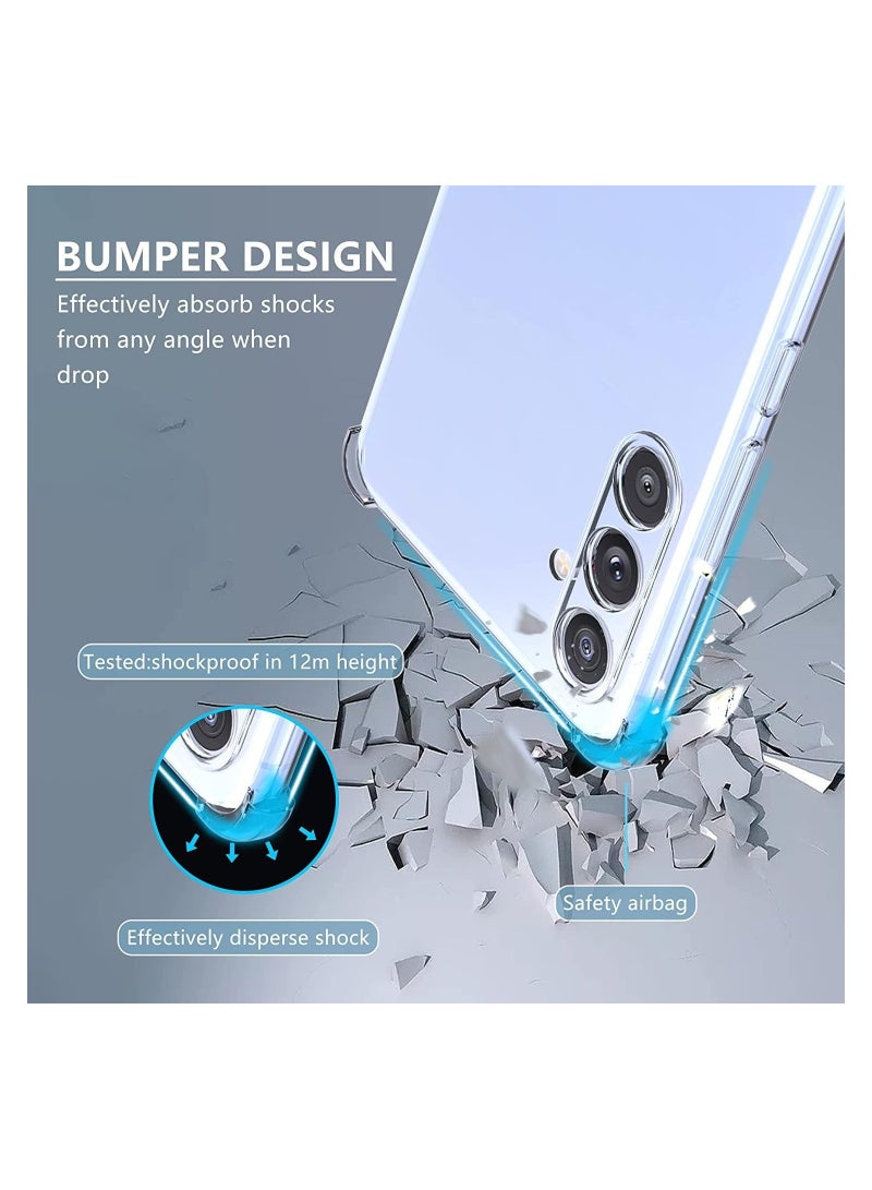 إلترازون Samsung Galaxy A24 Case Cover Clear Back Air Cushion Soft Silicone Shockproof Anti-Scratch Protective Bumper Shell Corner for Samsung Galaxy A24 - Image 5