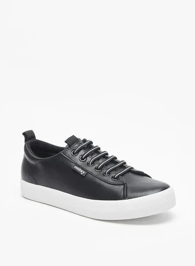 MISSY Solid Low Ankle Sneakers with Lace-Up Closure