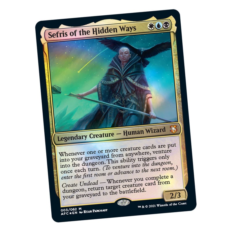 ماجيك ذا غاذرنغ السحر: The Gathering Adventures in the Forgotten Realms Commander Deck-Dungeons of Death (White Blue Black) - Image 3