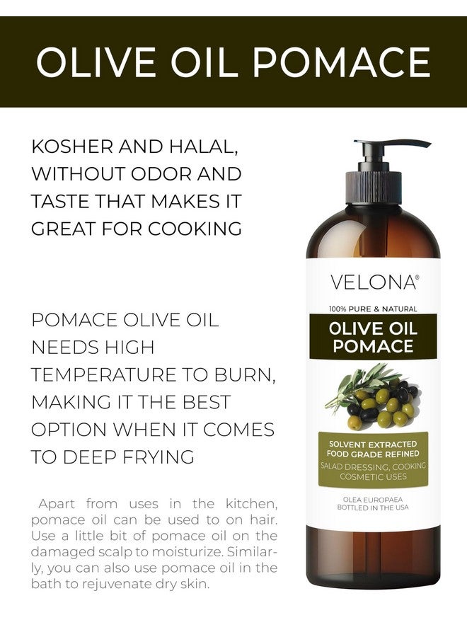 velona Olive Pomace Oil 8 Fl Oz | 100% Pure and Natural Carrier Oil | Refined, Cold pressed | Cooking, Skin, Hair, Body & Face Moisturizing | Use Today - Enjoy Results - Image 2