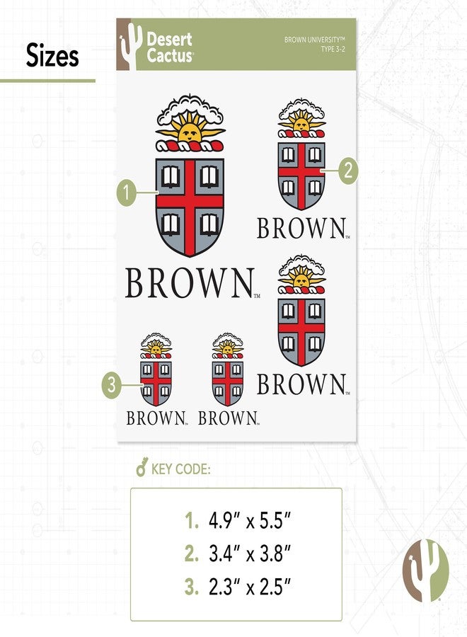 Desert Cactus Brown University Sticker Brown Bears Vinyl Decals Laptop Water Bottle Car Scrapbook T3 (Type 3-2) - Image 2