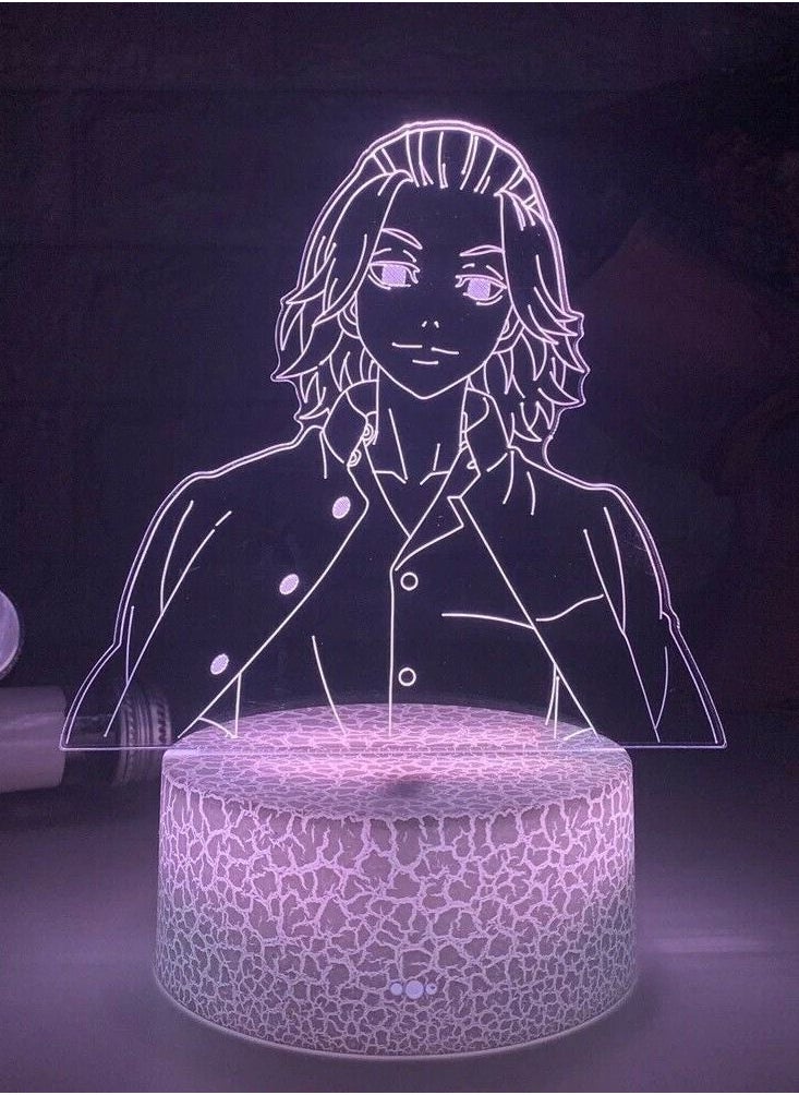 althiqahkey - Anime Lamp Tokyo Revengers Mikey Led USB Touch 3D Night Light Decor Collectible - Image 1