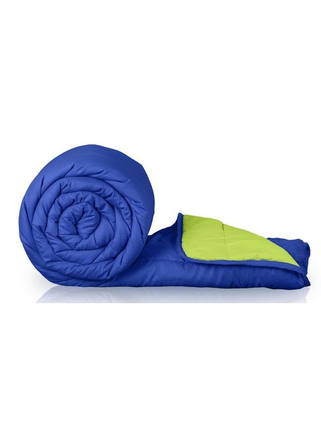 Zinnia Zinnia Ultra Soft Microfibre Reversible Comforter- Single 150 X 230 Cm, Bright Green and Deep Blue., 200 TC(Solid - Vibrant)  - Image 1