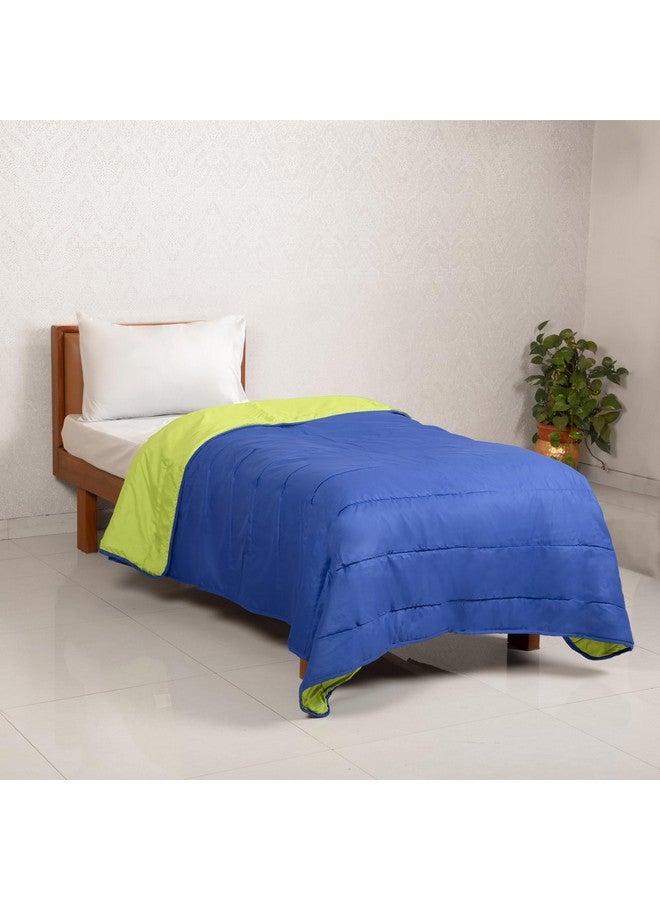 Zinnia Zinnia Ultra Soft Microfibre Reversible Comforter- Single 150 X 230 Cm, Bright Green and Deep Blue., 200 TC(Solid - Vibrant)  - Image 3