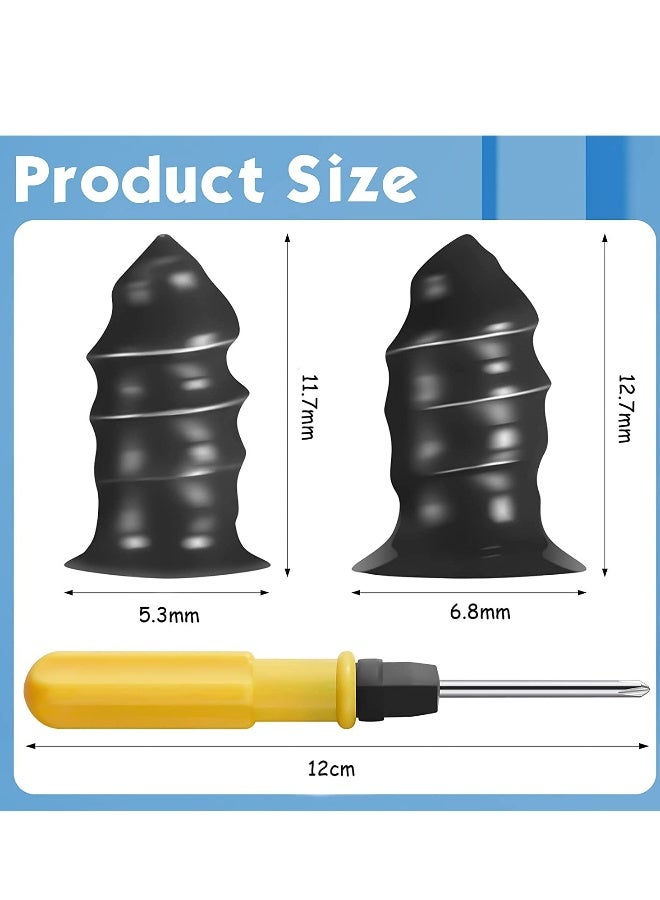 Tire Repair Rubber Nail with Screwdriver, 62Pcs Car Screws Auto Motorcycle Vacuum Nails Self Service Fast Tools for Motorcycles Trucks Vehicles - Image 2