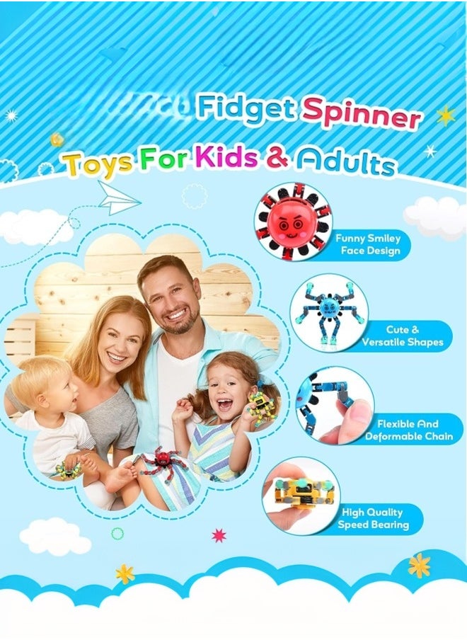 tangs Transformable Fidget Spinner Toys for Kids and Adults,3 PCS Easter Basket Stuffers Finger Sensory Toy for Teens with Autism ADHD Anxiety Relief,Birthdays Gifts for Boys Girls Travel Game  - Image 4