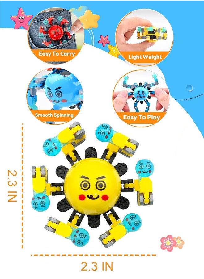 tangs Transformable Fidget Spinner Toys for Kids and Adults,3 PCS Easter Basket Stuffers Finger Sensory Toy for Teens with Autism ADHD Anxiety Relief,Birthdays Gifts for Boys Girls Travel Game  - Image 2