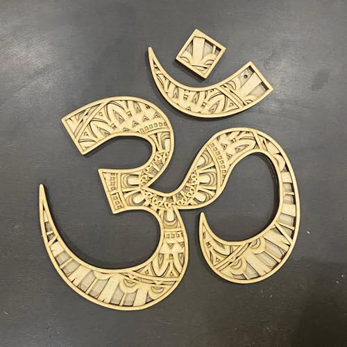 Cliths Mandala Om Wall Hanging – 16 Inch MDF Decorative Om Mandala for Yoga Room, Home & Office Wall Decor, 3D Layered Hindu Spiritual Symbol, Wooden Om Wall Art Om Wall Decor - Image 5