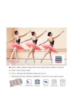 Generic Yoga Socks for Women with Grips, Non-Slip Socks for Pilates, Barre, Ballet, Dance, Workout, Fitness (Pink)  - Image 5