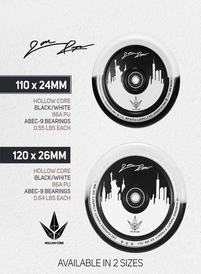 Envyscooters زوج من عجلات Envy Scooters Jon Reyes Signature - 110 مم × 24 مم - أسود/أبيض - Image 4