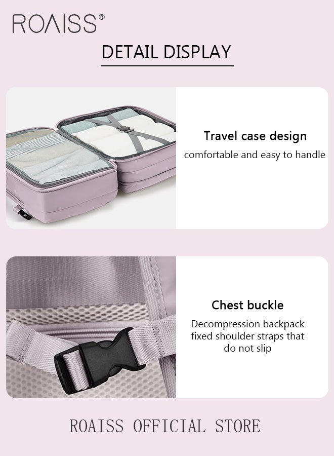 roaiss Carry-On Luggage Backpack Unisex Backpack with External Charging Interface, Wet and Dry Separation, Large Capacity Scientific Compartmentalized Backpack, Travel Backpack, Short-Distance Luggage Bag  - Image 4