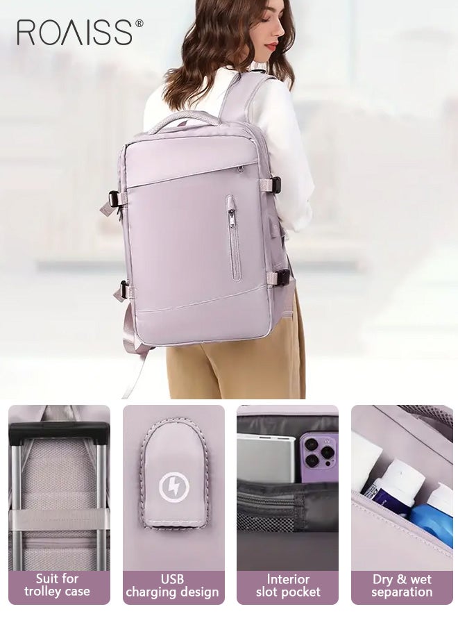 roaiss Carry-On Luggage Backpack Unisex Backpack with External Charging Interface, Wet and Dry Separation, Large Capacity Scientific Compartmentalized Backpack, Travel Backpack, Short-Distance Luggage Bag  - Image 3