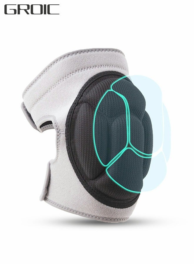 GROIC The Knee Pads with Thick Eva Foam Pads Can Adjust The Kneeling Pads, Anti -collateral Sponge Sports Knees, Suitable For Football Basketball Fitness Roller Skating, Sports Protective Gear  - Image 1