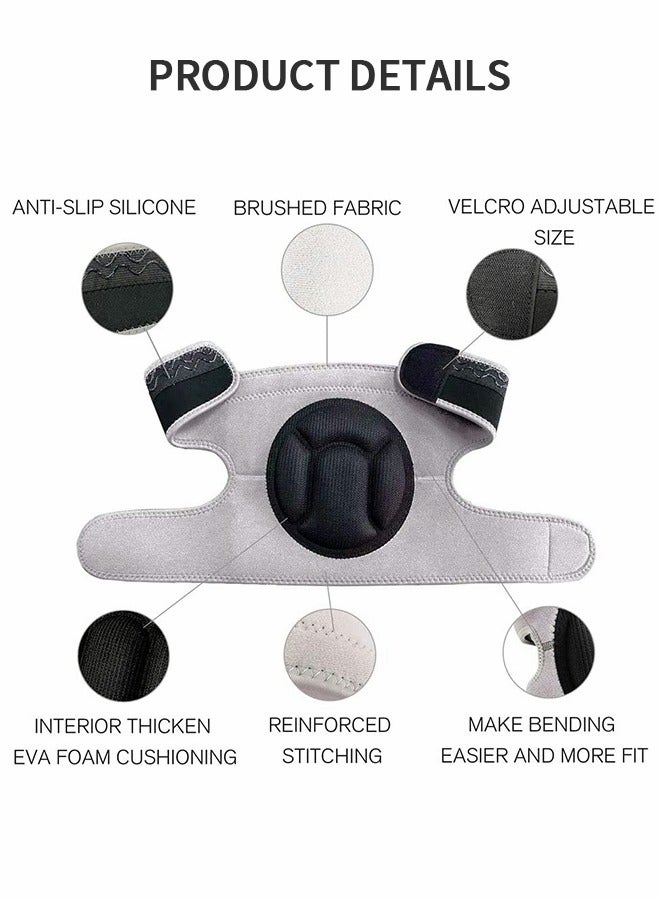 GROIC The Knee Pads with Thick Eva Foam Pads Can Adjust The Kneeling Pads, Anti -collateral Sponge Sports Knees, Suitable For Football Basketball Fitness Roller Skating, Sports Protective Gear  - Image 2