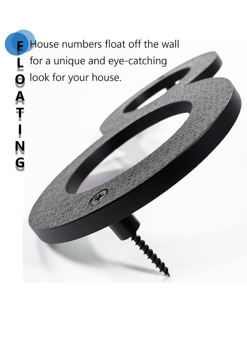 رات سو 8 بوصة أرقام البيت العائم لخارج أسود كبير مضاد للصدأ رقم المنزل مع مسامير عدة وقالب سهل أن يتم خيانه لعنوان البيت الخارجي شارع بوابة الجراج رقم المزرعة 4. - Image 3