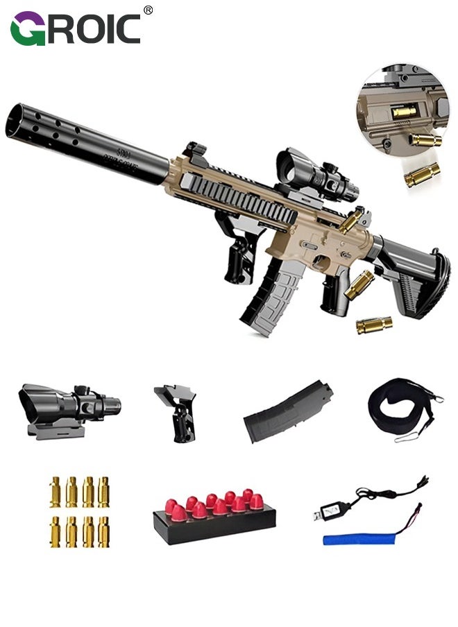 GROIC Toy Gun Light and Soft Bullets Education Toy,Blaster Gun M416,Double Mirror Effect Toy Guns,DIY Toy with Rich Accessories ,Shooting Games Toys for Kids, Kids Holiday Birthday Gifts  - Image 1