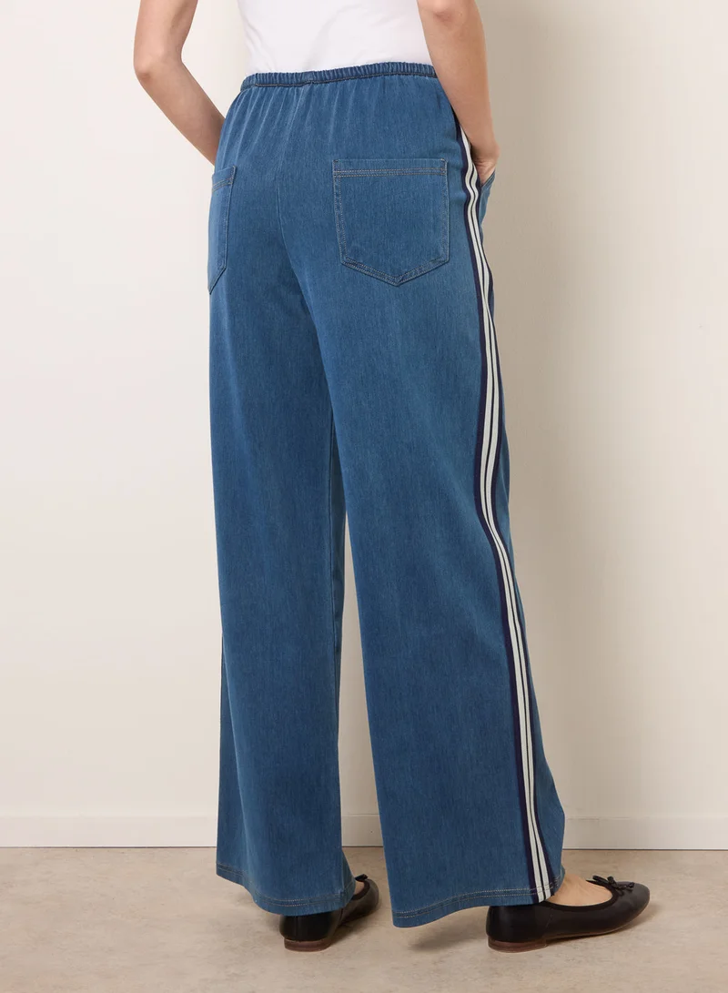 بلو فانيلا Stripe Trousers With Elasticated Waist