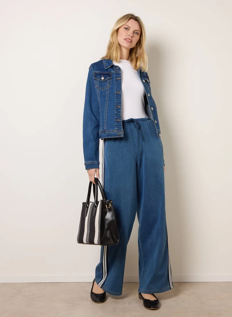 بلو فانيلا Stripe Trousers With Elasticated Waist