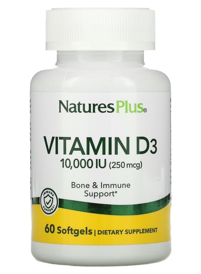 Vitamin D3 10000 IU (250 mcg) 60 Softgels