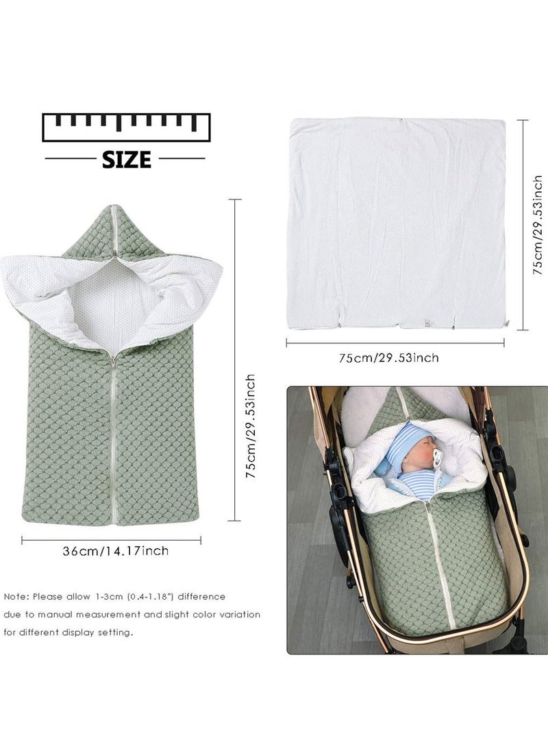 Generic Baby Sleeping Bag Sack Knitted Infant Stroller Wrap Soft Warm Zipper Newborn Swaddle Blanket Shower Gift for 0-12 Months Babies  - Image 5