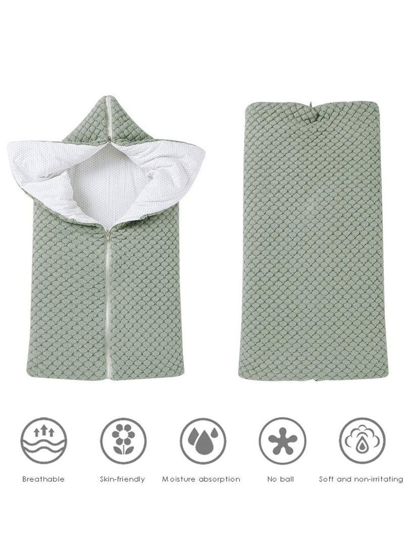 Generic Baby Sleeping Bag Sack Knitted Infant Stroller Wrap Soft Warm Zipper Newborn Swaddle Blanket Shower Gift for 0-12 Months Babies  - Image 2