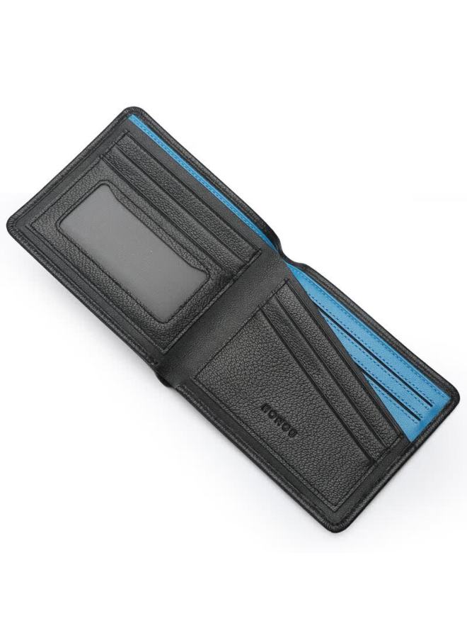 Hongu Men's Wallet, Business-style Top-grain Leather Short Wallet, Gift Box Set, Birthday Present For Boyfriend - Image 2