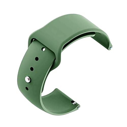 NOTYEX Soft Silicone Strap Replacement Band for Apple || Realme || Boat || Noise || Fireboltt || Amazfit || Samsung || Oneplus Smart Watch Straps (BLUE/GREEN/WINRED, 22MM) - Image 5
