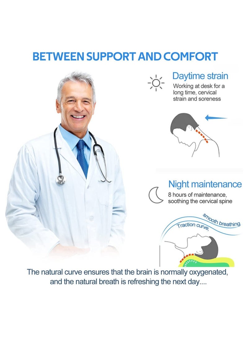 ELTRAZONE Memory Foam Pillow (23.6"x13.8"), findigit Cervical Neck Support Pillow for Sleeping, Contour Ergonomic Orthopedic Pillow for Back - Image 2