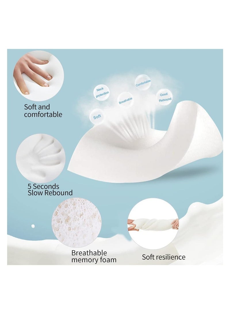 ELTRAZONE Memory Foam Pillow (23.6"x13.8"), findigit Cervical Neck Support Pillow for Sleeping, Contour Ergonomic Orthopedic Pillow for Back - Image 4