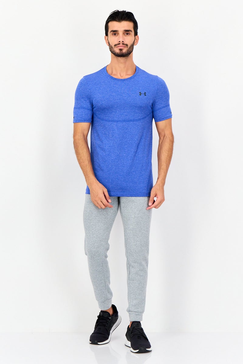 UNDER ARMOUR تي شيرت تدريب قصير الأكمام للرجال، أزرق - Image 2
