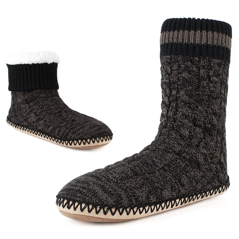 Cozylook Mens Slippers Indoor Soft Sole Warm Fleece Lined Slipper Socks for Men Size 89 - Image 2