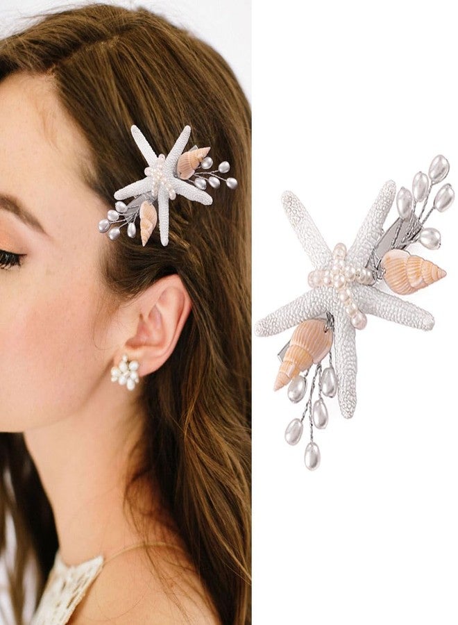 CASDRE Starfish Hair Clip Sea Shell Beach Wedding Hair Accessories for Women - Image 1