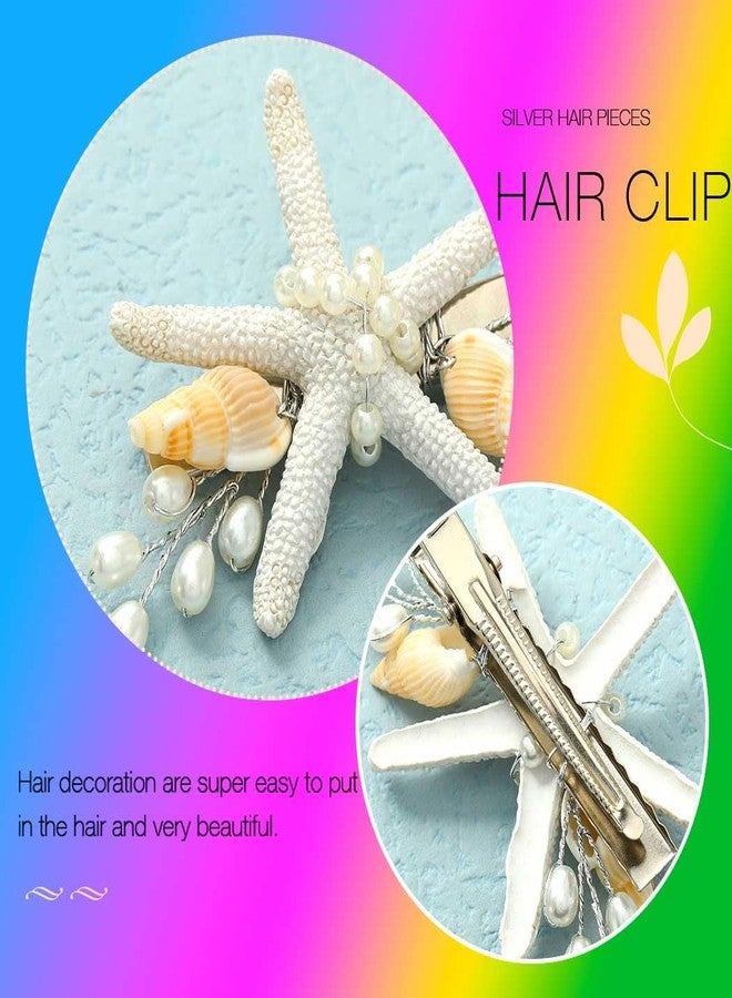 CASDRE Starfish Hair Clip Sea Shell Beach Wedding Hair Accessories for Women - Image 4