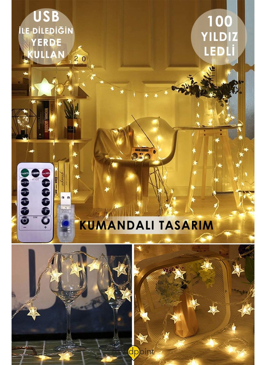 Technosmart Trendpoint 100 Star LED 10MT. 8 Modes Decorative LED Strip Light Christmas Decoration with Remote Control  - Image 1