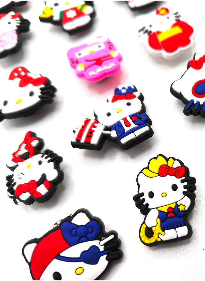 S-Color Shoe Decoration Crocs Charms 24 Pcs Hello Kitty Birthday Party Favors for Kids Women Boys  - Image 2