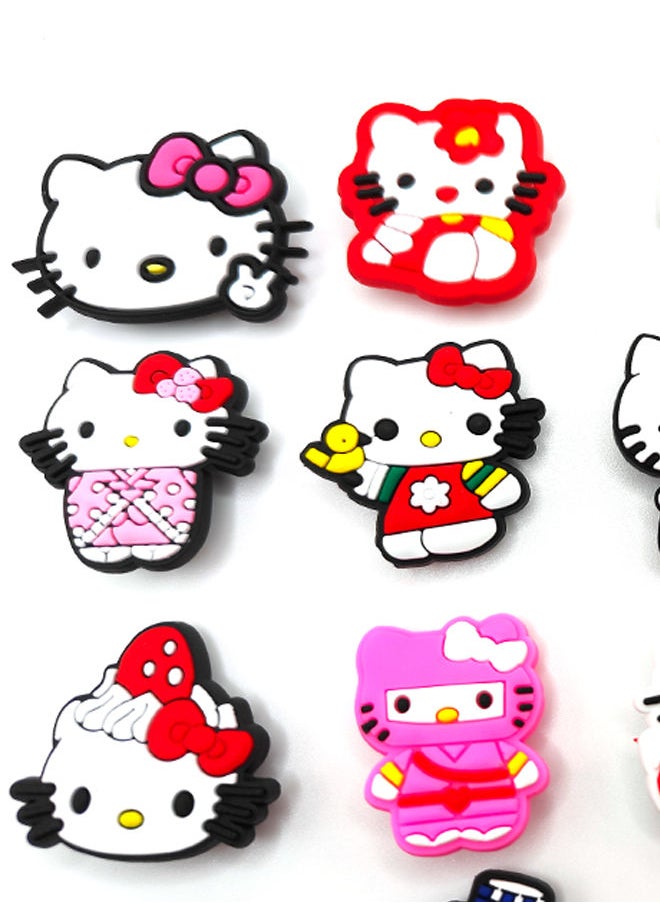 S-Color Shoe Decoration Crocs Charms 24 Pcs Hello Kitty Birthday Party Favors for Kids Women Boys  - Image 3