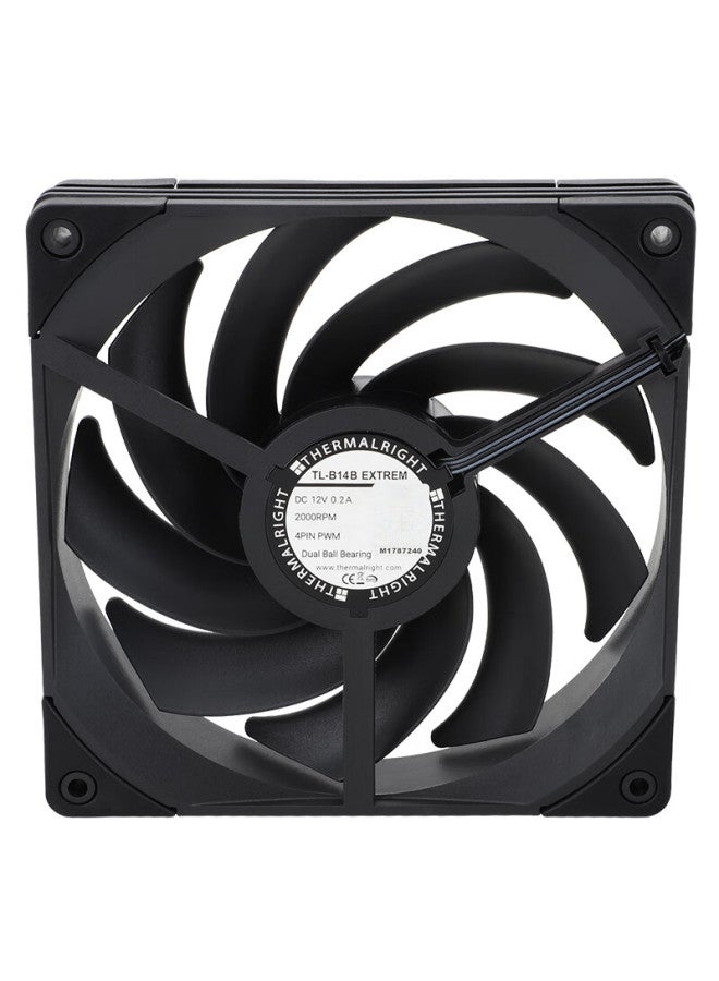 Thermalright مروحة ضغط أداء من ثيرمالرايت Tl-b14b Extrem بحجم 14 سم، 2000 دورة في الدقيقة PWM، محامل كروية مزدوجة، توازن ديناميكي من الجيل الثالث - Image 3