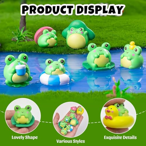 Chocozone Pack of 8 Cute Frog Miniatures Garden Decoration Gifts Home Decor Fairy Garden Decor Landscape Decorations - Image 5