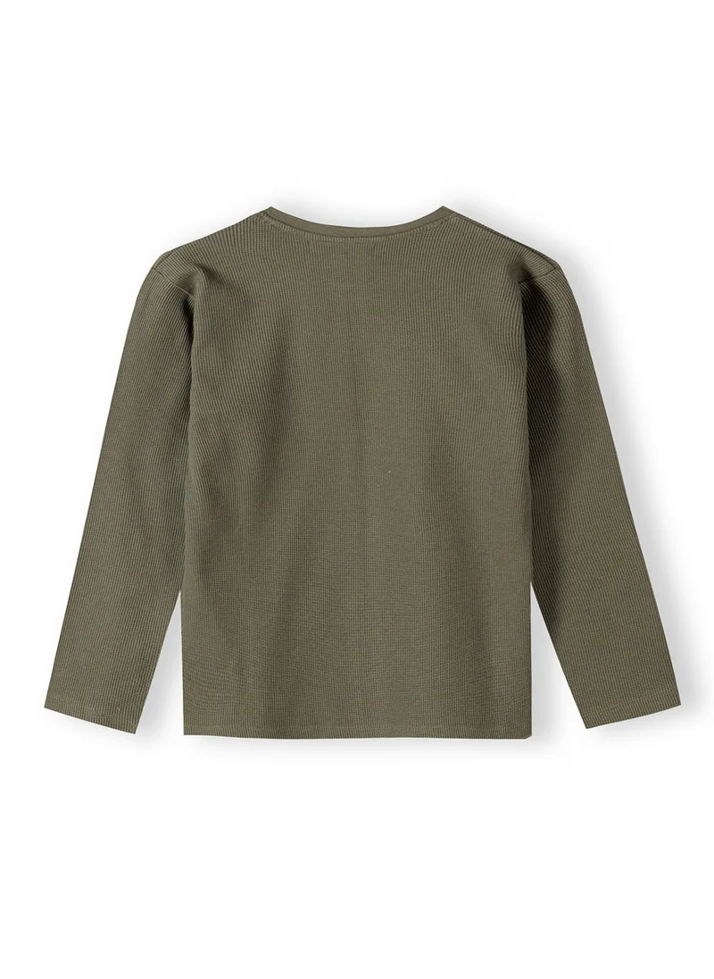 MINOTI Kids Boys  Waffle Henley Tee