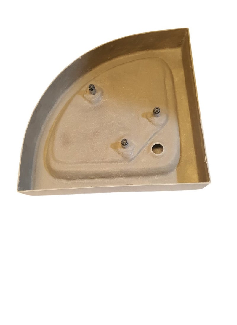 HAR & Unex - Shower tray for bathroom 80x80x13 cm. curve model- white color with drain fitting - Image 1