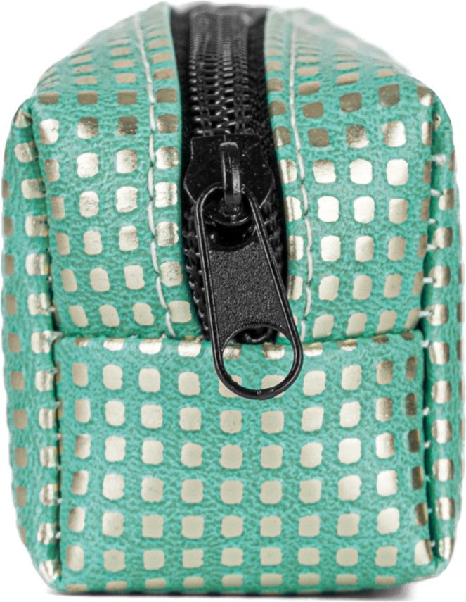 Gözde Proje Faux Leather Green Dotted Pencil Case  - Image 2