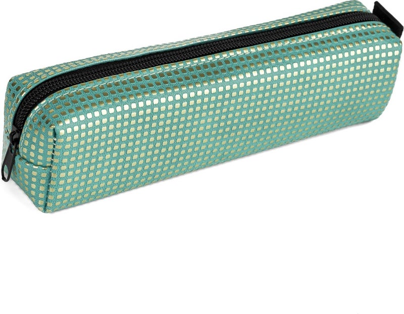 Gözde Proje Faux Leather Green Dotted Pencil Case  - Image 3
